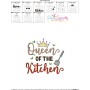 Queen of The Kitchen Lettering Embroidery Design Pattern-3