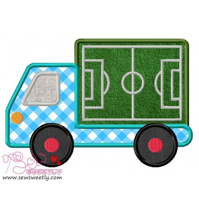Soccer Field Truck Applique Design Pattern-1