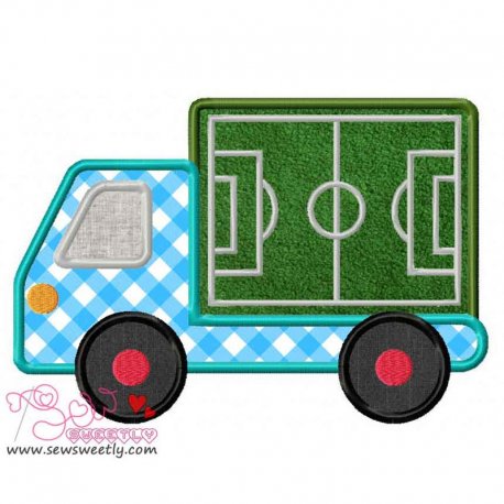 Soccer Field Truck Applique Design- 1