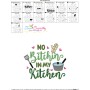 No Bitchin In My Kitchen Lettering Embroidery Design Pattern-3