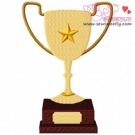 Trophy Embroidery Design Pattern-1