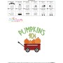 Pumpkins Wagon-2 Lettering Embroidery Design Pattern-3