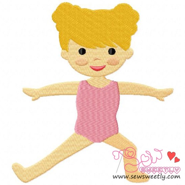 Yoga Girl-2 Embroidery Design Pattern-1