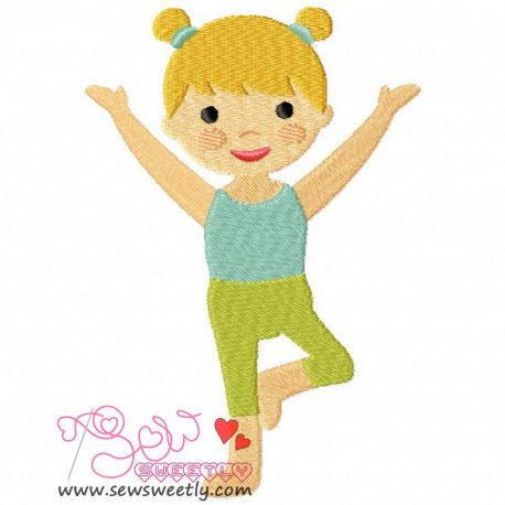 Yoga Girl-5 Embroidery Design Pattern-1