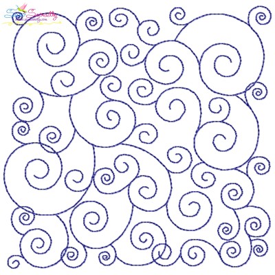 Swirl Quilt Block Embroidery Design Pattern-1