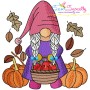 Fall Gnomes Embroidery Design Bundle-6