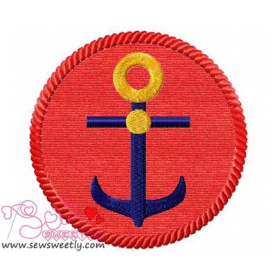 Anchor Badge Applique Design Pattern-1