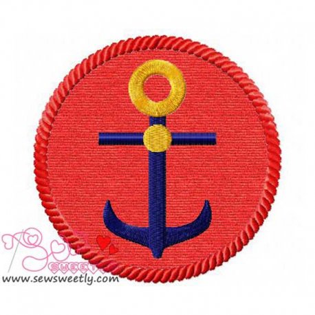 Anchor Badge Applique Design- 1