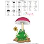 Frog And Mushroom-2 Embroidery Design Pattern-3
