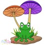 Frogs And Mushrooms Embroidery Design Bundle-11