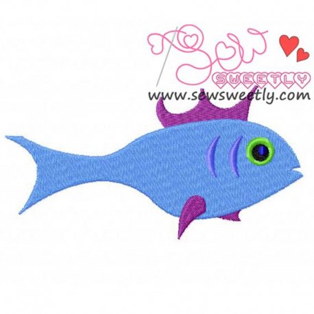 Blue Fish Embroidery Design- 1