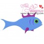 Blue Fish Embroidery Design Pattern-1