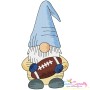 Sports Gnome Football Boy Embroidery Design Pattern-1