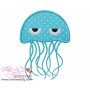 Blue Jelly Fish Applique Design Pattern-1