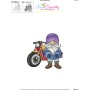 Biker Gnome Boy Sports Embroidery Design Pattern-4