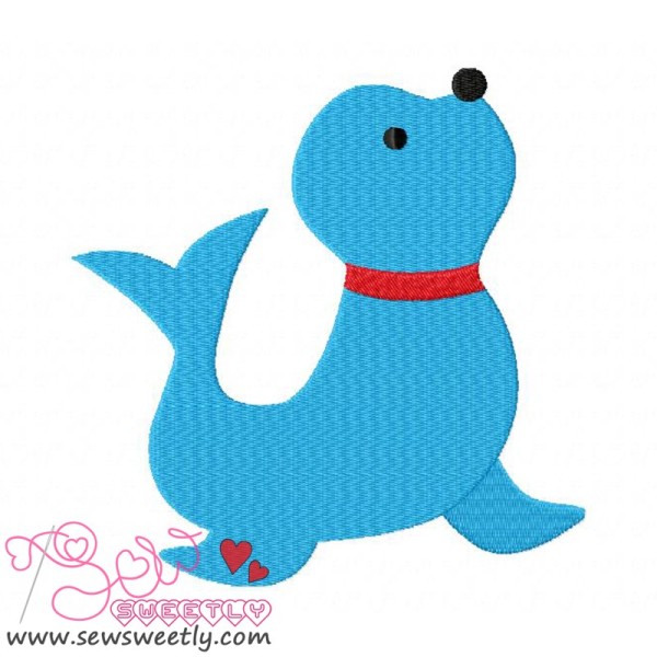 Circus Seal Embroidery Design Pattern-1