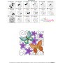 Butterfly And Flowers Quilt Block-10 Embroidery Design Pattern-2