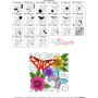 Butterfly And Flowers Quilt Block-8 Embroidery Design Pattern-3