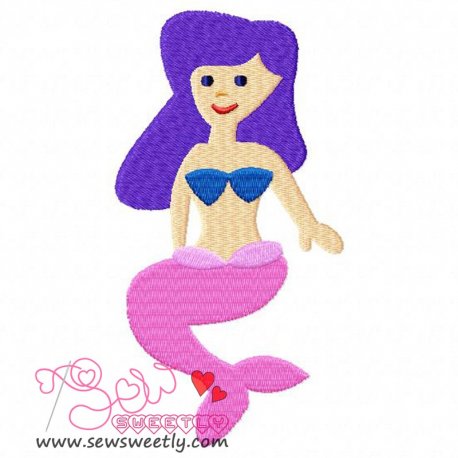 Classic Mermaid-2 Embroidery Design Pattern-1