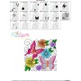 Butterfly And Flowers Quilt Block-4 Embroidery Design Pattern-3
