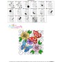 Butterfly And Flowers Quilt Block-3 Embroidery Design Pattern-3