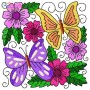 Butterfly And Flowers Quilt Blocks Embroidery Design Bundle-8