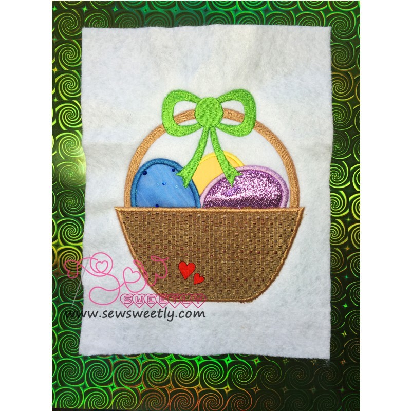 Easter Egg Basket Applique Design Pattern