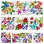 Butterfly And Flowers Quilt Blocks Embroidery Design Bundle-1
