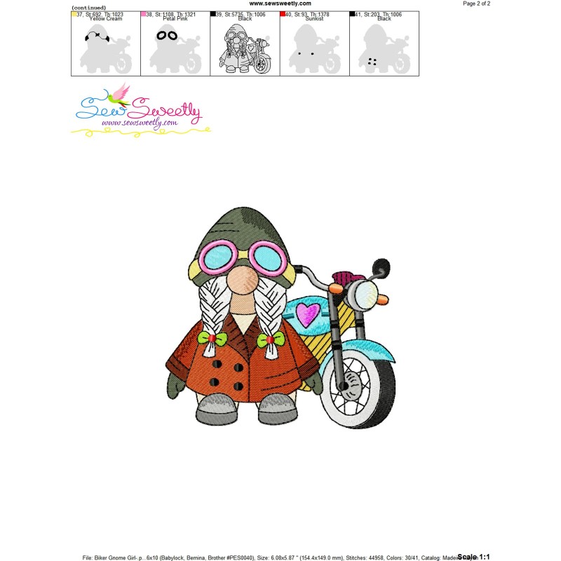 Biker gnome girl sports tcnuh design sew sweetly Biker gnome girl sports tcnuh design sew sweetly
