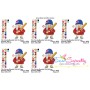 Gnome Baseball Girl Sports Embroidery Design Pattern-2