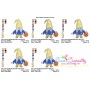 Gnome Basketball Girl Sports Embroidery Design Pattern-2