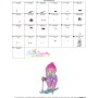 Gnome Skiing Girl Sports Embroidery Design Pattern-3