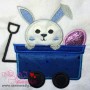 Bunny In Wagon Applique Design Pattern-2