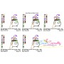 Halloween Cauldron Broom And Witch Hat Applique Design Pattern-2