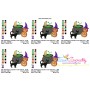 Halloween Cauldron Cat And Pumpkins Embroidery Design Pattern-2