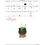 Halloween Cauldron On Fire-2 Embroidery Design Pattern-3