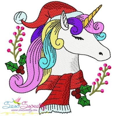 Christmas Unicorn-9 Embroidery Design Pattern-1