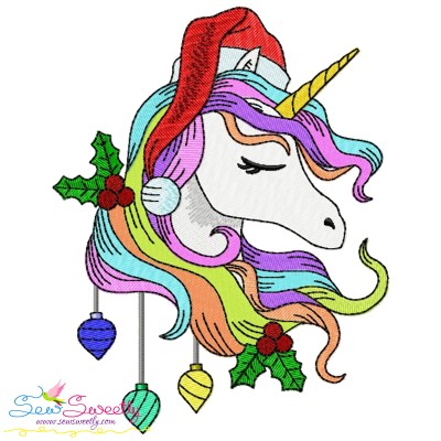 Christmas Unicorn-10 Embroidery Design Pattern-1