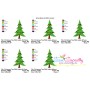 Christmas Tree With Lights Embroidery Design Pattern-2