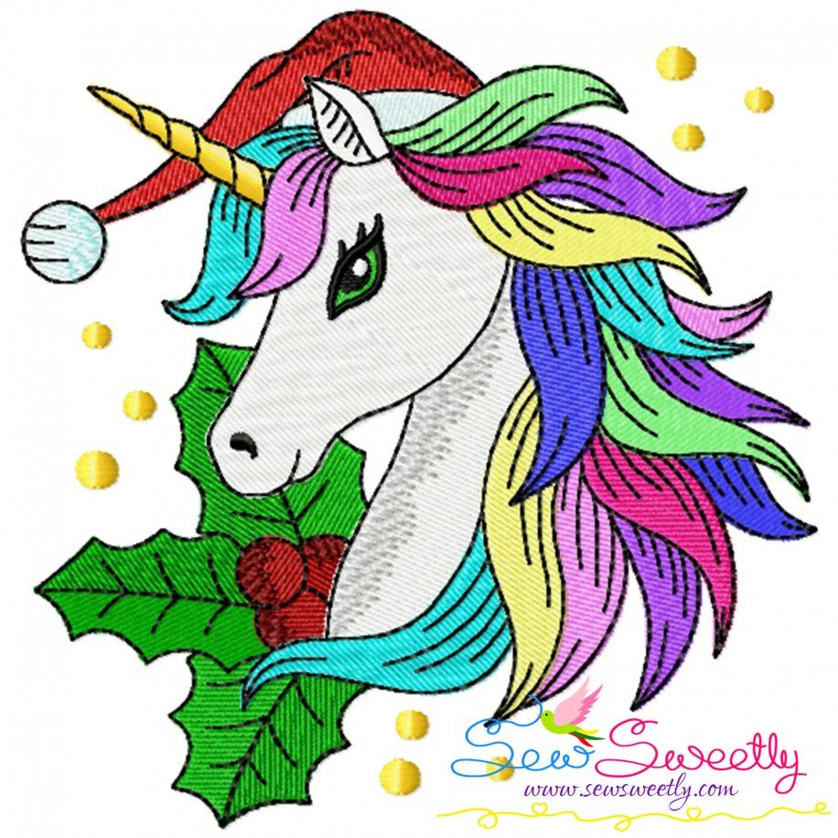 Christmas Unicorn-8 Embroidery Design Pattern