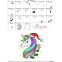 Christmas Unicorn-7 Embroidery Design Pattern-3