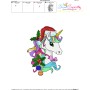 Christmas Unicorn-4 Embroidery Design Pattern-4