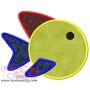 Colorful Cartoon Fish Applique Design Pattern-1