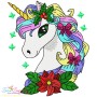 Christmas Unicorns-2 Embroidery Design Bundle-4