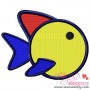 Colorful Cartoon Fish Embroidery Design Pattern-1