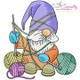 Knitting Gnomes Winter Embroidery Design Bundle-5