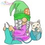 Knitting Gnomes Winter Embroidery Design Bundle-4