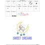 Sweet Dreams Sheep Lettering Applique Design Pattern-3
