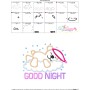 Good Night Bear With Cloud Lettering Applique Design Pattern-3