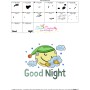 Good Night Moon With Clouds Lettering Embroidery Design Pattern-3